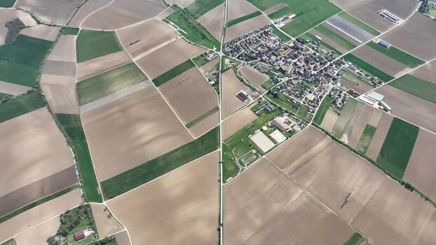 Aerial view of Wintzenheim Kochersberg France.