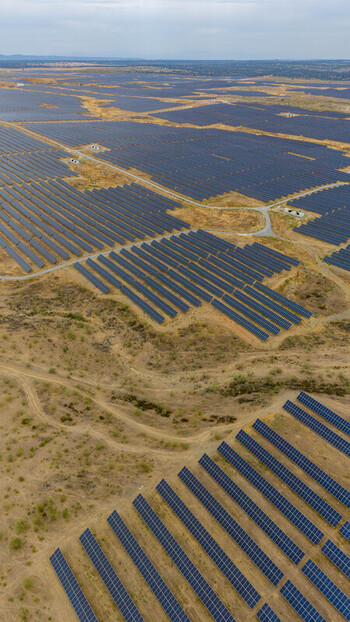 Aerial view of the extensive solar farm in Talavan Extremadura Spain. Aerial view of the extensive solar farm in Talavan Extremadura Spain.