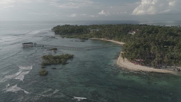 Aerial view of Cloud 9 Beach Club Siargao Philippines. Aerial view of Cloud 9 Beach Club Siargao Philippines.