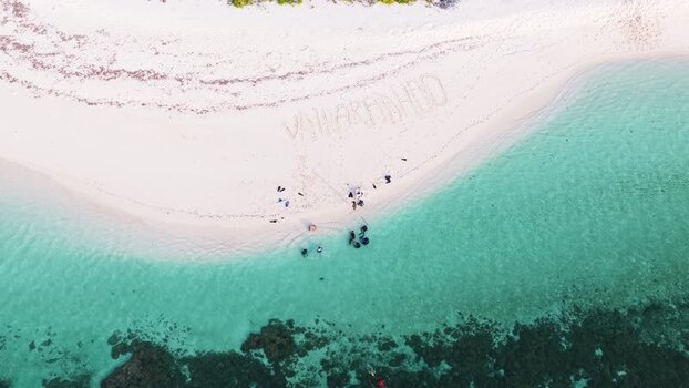 Aerial view of Vaikaradhoo Thundi beach in Maldives. Aerial view of Vaikaradhoo Thundi beach in Maldives.