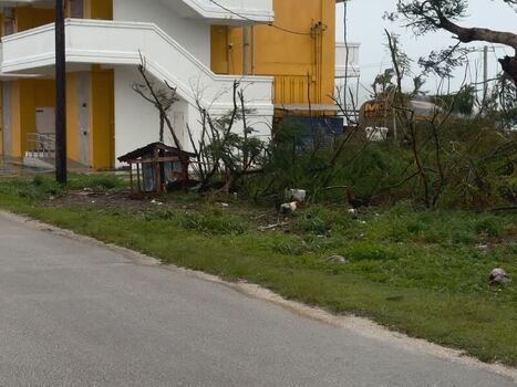 View of storm damage from Super Typhoon Bavi Northern Mariana Islands. View of storm damage from Super Typhoon Bavi Northern Mariana Islands.