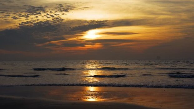 View of the sunset over the sea at Cox s Bazar Bangladesh. View of the sunset over the sea at Cox s Bazar Bangladesh.