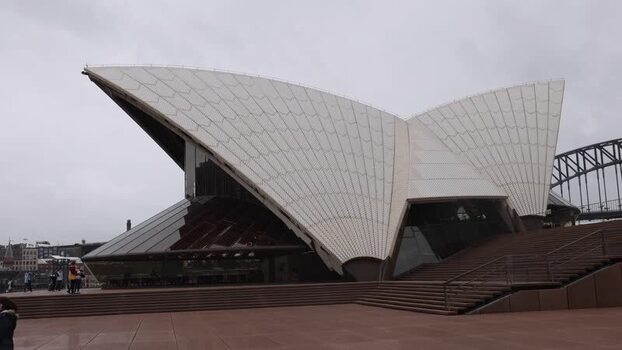 View of Sydney Opera House in Sydney Australia.