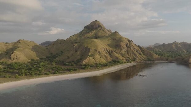 Aerial view of Komodo Island Indonesia.