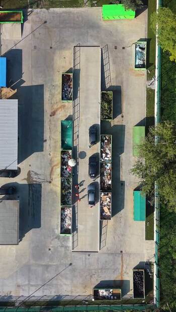 Aerial view of Piattaforma Ecologica Comunale in Italy.