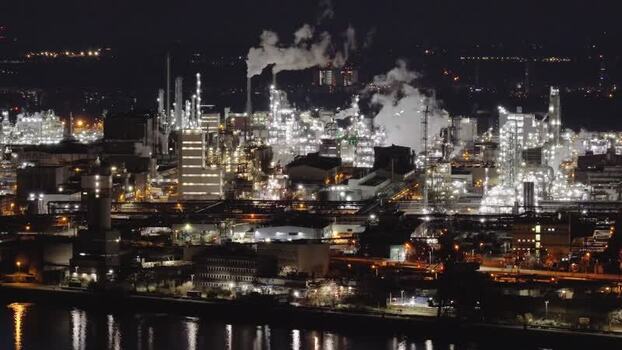 Aerial view of BASF chemical plant Germany. Aerial view of BASF chemical plant Germany.