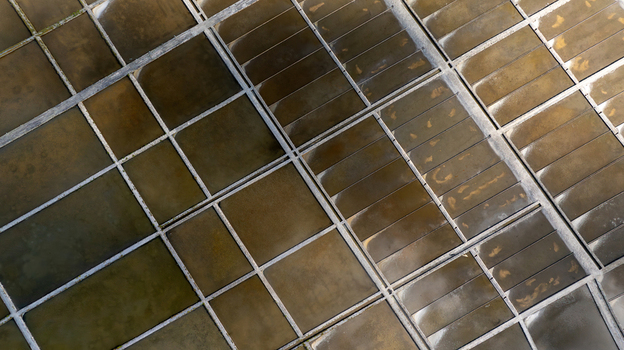 Aerial view of Salinas de Aveiro salt pans with geometric basins and stone dividers in Aveiro Portugal. Aerial view of Salinas de Aveiro salt pans with geometric basins and stone dividers in Aveiro Portugal.