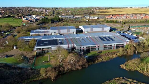 Aerial view of Nene Business centre United Kingdom.