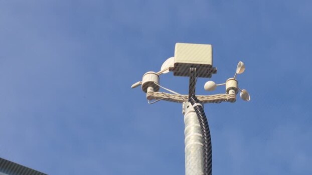 Aerial view of a weather station in Faenza Italy.