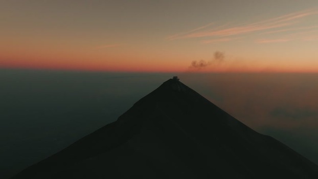 Aerial view of Volcan de Fuego peak at sunset Guatemala. Aerial view of Volcan de Fuego peak at sunset Guatemala.