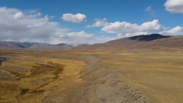 Aerial view of Deosai National Park Pakistan.