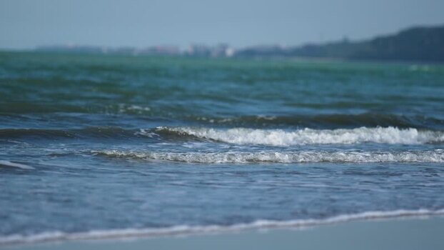 View of waves on the beach in Cox s Bazar Bangladesh.