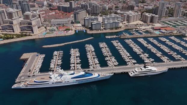 Aerial view of Mid Harbour Small Boats Marina in Gibraltar. Aerial view of Mid Harbour Small Boats Marina in Gibraltar.