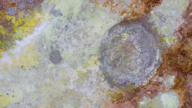 Aerial view of colorful hydrothermal deposits in Danakil Desert Ethiopia. Aerial view of colorful hydrothermal deposits in Danakil Desert Ethiopia.