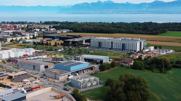 Aerial view of STACK Infrastructure GEN02A Data Center Switzerland.