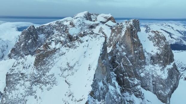 Aerial view of Parco Naturale Paneveggio Pale di San Martino Italy