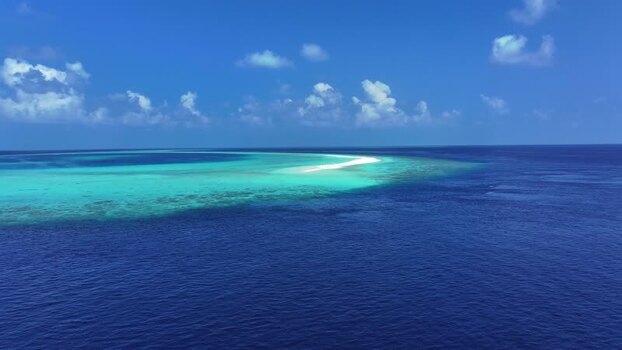 Aerial view of a tropical sandbank and coral reef Maldives. Aerial view of a tropical sandbank and coral reef Maldives.