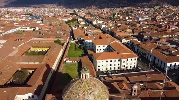 Aerial view of Church of the Society of Jesus Peru.