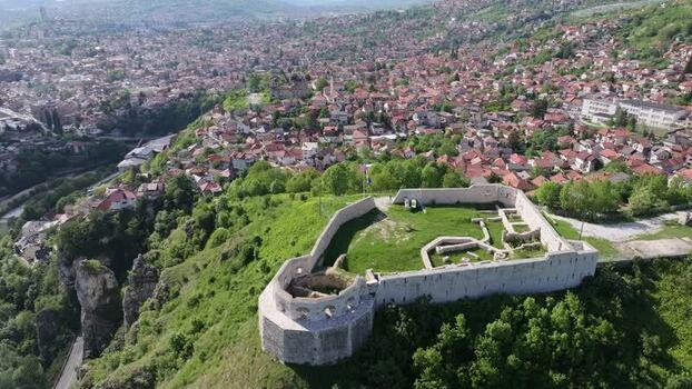 Aerial view of Jajce Fortress Bosnia and Herzegovina. Aerial view of Jajce Fortress Bosnia and Herzegovina.