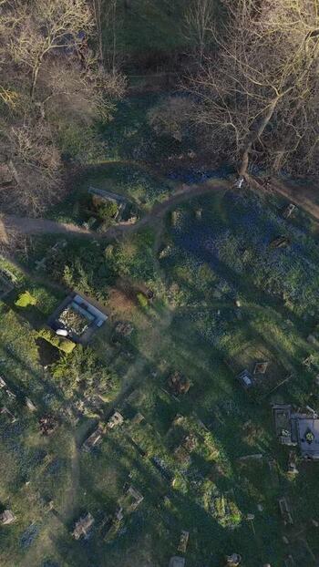 Aerial view of Bernardine Cemetery Lithuania. Aerial view of Bernardine Cemetery Lithuania.