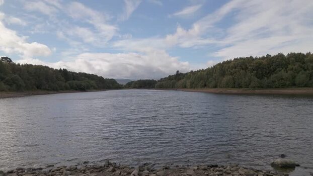 Aerial view of Harlaw Reservoir in Balerno United Kingdom. Aerial view of Harlaw Reservoir in Balerno United Kingdom.