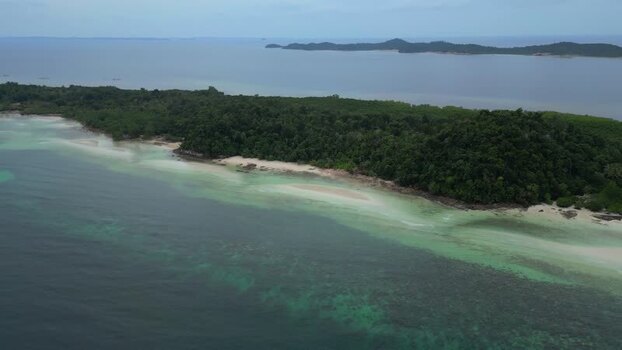 Aerial view of Batam Island with lush tropical vegetation Indonesia. Aerial view of Batam Island with lush tropical vegetation Indonesia.