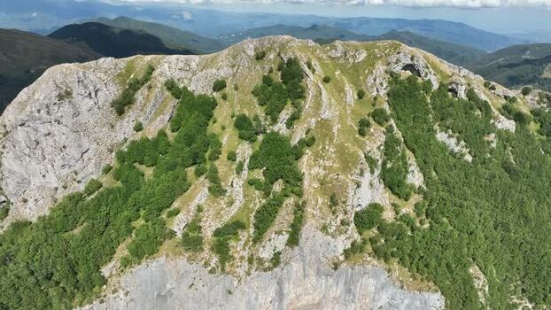 Aerial view of Monte Matanna in Stazzema Italy.