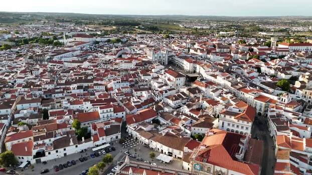 Aerial view of Evora historic city Portugal. Aerial view of Evora historic city Portugal.
