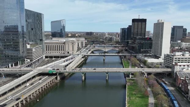 Aerial view of 30th Street Station United States. Aerial view of 30th Street Station United States.