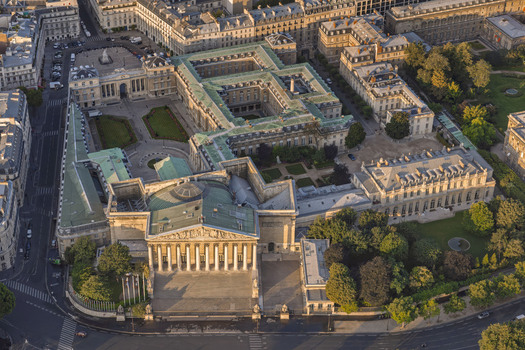 FRANCE. PARIS 75 7TH ARRONDISSEMENT. AERIAL VIEW OF THE NATIONAL ASSEMBLY PALAIS BOURBON.