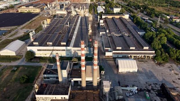 Aerial view of Northern Industrial Zone in Burgas Bulgaria. Aerial view of Northern Industrial Zone in Burgas Bulgaria.