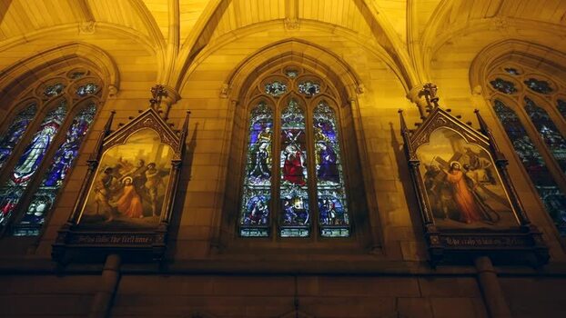 View of St Mary s Cathedral interior Australia.