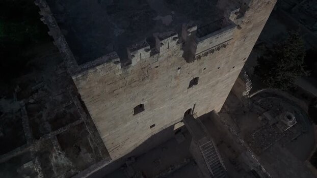 Aerial view of historic fortifications in Nicosia Cyprus.