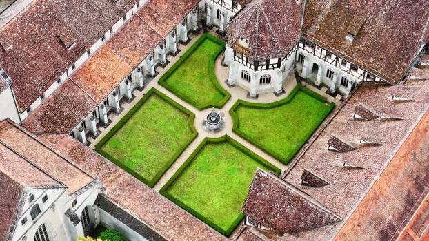 Aerial view of Castle and Monastery Bebenhausen Germany. Aerial view of Castle and Monastery Bebenhausen Germany.
