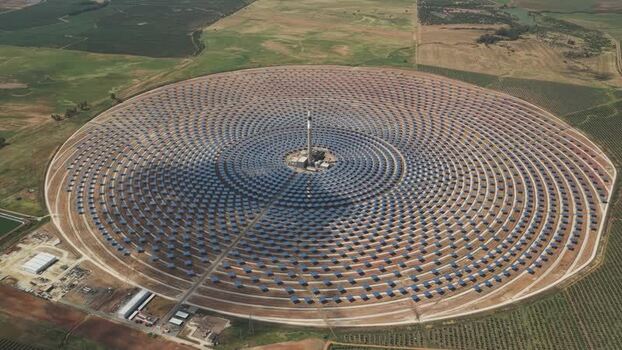Aerial view of Torresol Energy Gemasolar plant Spain. Aerial view of Torresol Energy Gemasolar plant Spain.