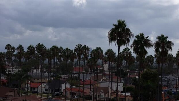 Aerial view of Baldwin Hills in Los Angeles United States.