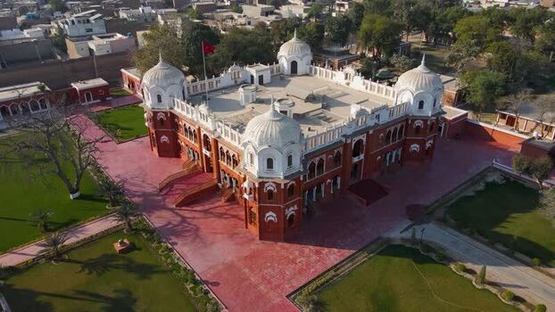 Aerial view of Barbar mahal bahawalpur Pakistan.