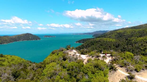 Aerial view of Abel Tasman National Park New Zealand. Aerial view of Abel Tasman National Park New Zealand.