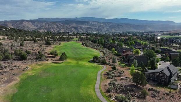 Aerial view of Gypsum Creek Golf Course and homes in Gypsum United States.