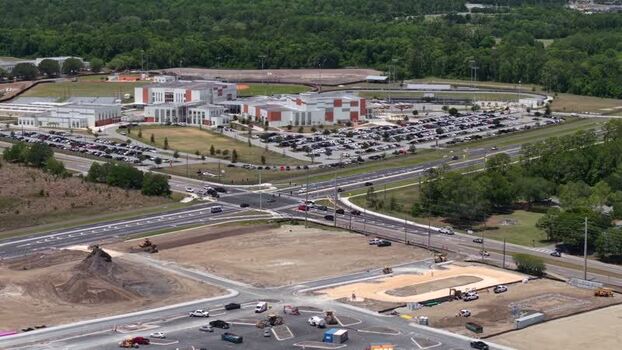 Aerial view of Saint Johns Parkway intersection United States. Aerial view of Saint Johns Parkway intersection United States.