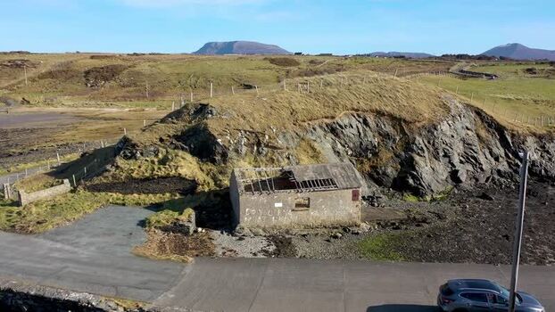 Aerial view of Ballyness Bay ruins in Gortahork Ireland. Aerial view of Ballyness Bay ruins in Gortahork Ireland.