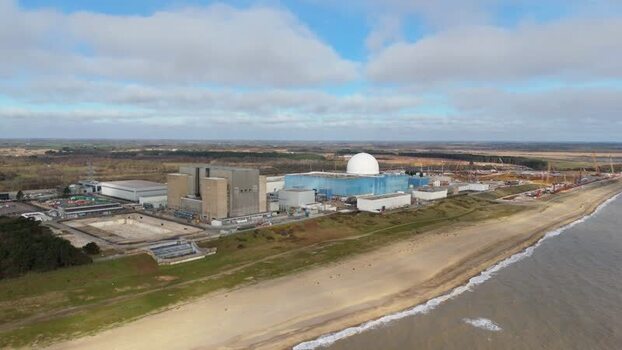 Aerial view of Sizewell Nuclear Power Station United Kingdom. Aerial view of Sizewell Nuclear Power Station United Kingdom.
