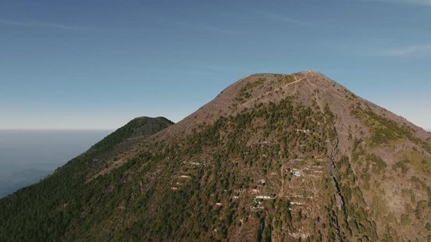 Aerial view of Acatenango volcano in Guatemala. Aerial view of Acatenango volcano in Guatemala.