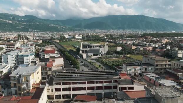 Aerial view of the urban landscape of Scafati Italy. Aerial view of the urban landscape of Scafati Italy.
