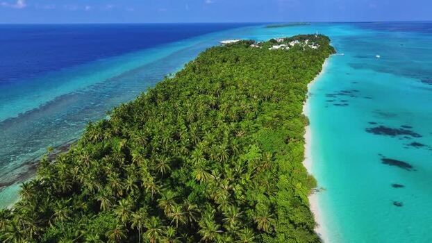 Aerial view of Fulhadhoo island Maldives. Aerial view of Fulhadhoo island Maldives.