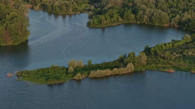 Aerial view of the Artificial Lake and lush greenery Albania. Aerial view of the Artificial Lake and lush greenery Albania.