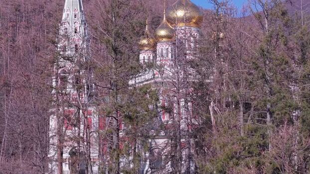 Aerial view of Shipka Memorial Church in Shipka Bulgaria. Aerial view of Shipka Memorial Church in Shipka Bulgaria.