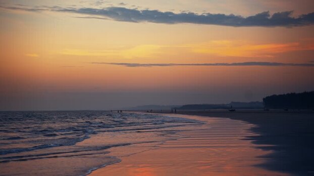 View of the sunset over the beach at Cox s Bazar Bangladesh. View of the sunset over the beach at Cox s Bazar Bangladesh.