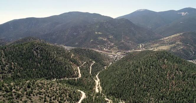 Aerial view of Virginia Canyon in Idaho Springs United States. Aerial view of Virginia Canyon in Idaho Springs United States.