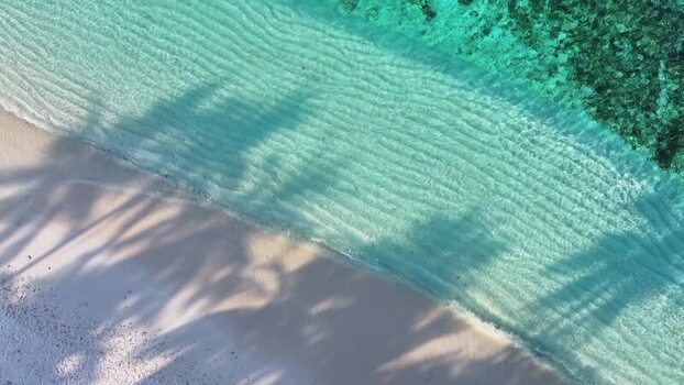 Aerial view of a white sandy beach and turquoise water Maldives. Aerial view of a white sandy beach and turquoise water Maldives.